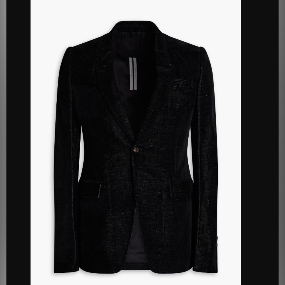 BNWT RICK OWENS BLAZER Men’s IT 42 Linen-Cotton